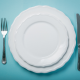 dinner plate and silverware