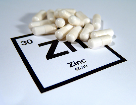 zinc symbol and supplements