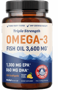 MAV Nutrition Triple Strength Omega-3 Fish Oil