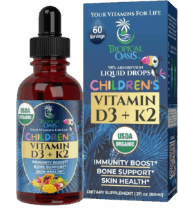 Tropical Oasis Children’s Vitamin D3 + K2