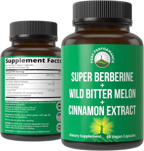 Peak Performance Super Berberine GlucoVantage 4-in-1