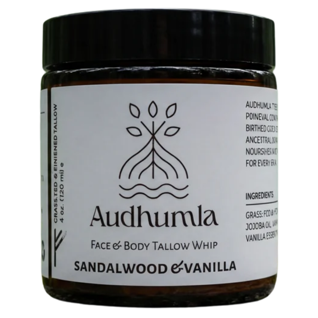 Audhumla – Sandalwood & Vanilla Face & Body Tallow Whip
